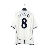 2001/03 Scholes #8 England Vintage Umbro Home Football Shirt XXL Brazil 2002 WC