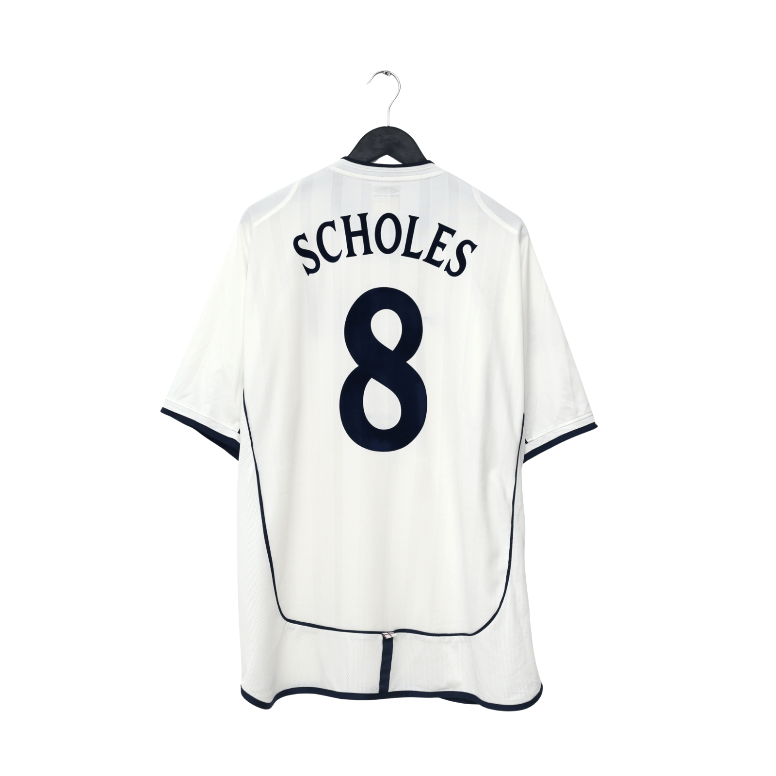 2001/03 Scholes #8 England Vintage Umbro Home Football Shirt XXL Brazil 2002 WC
