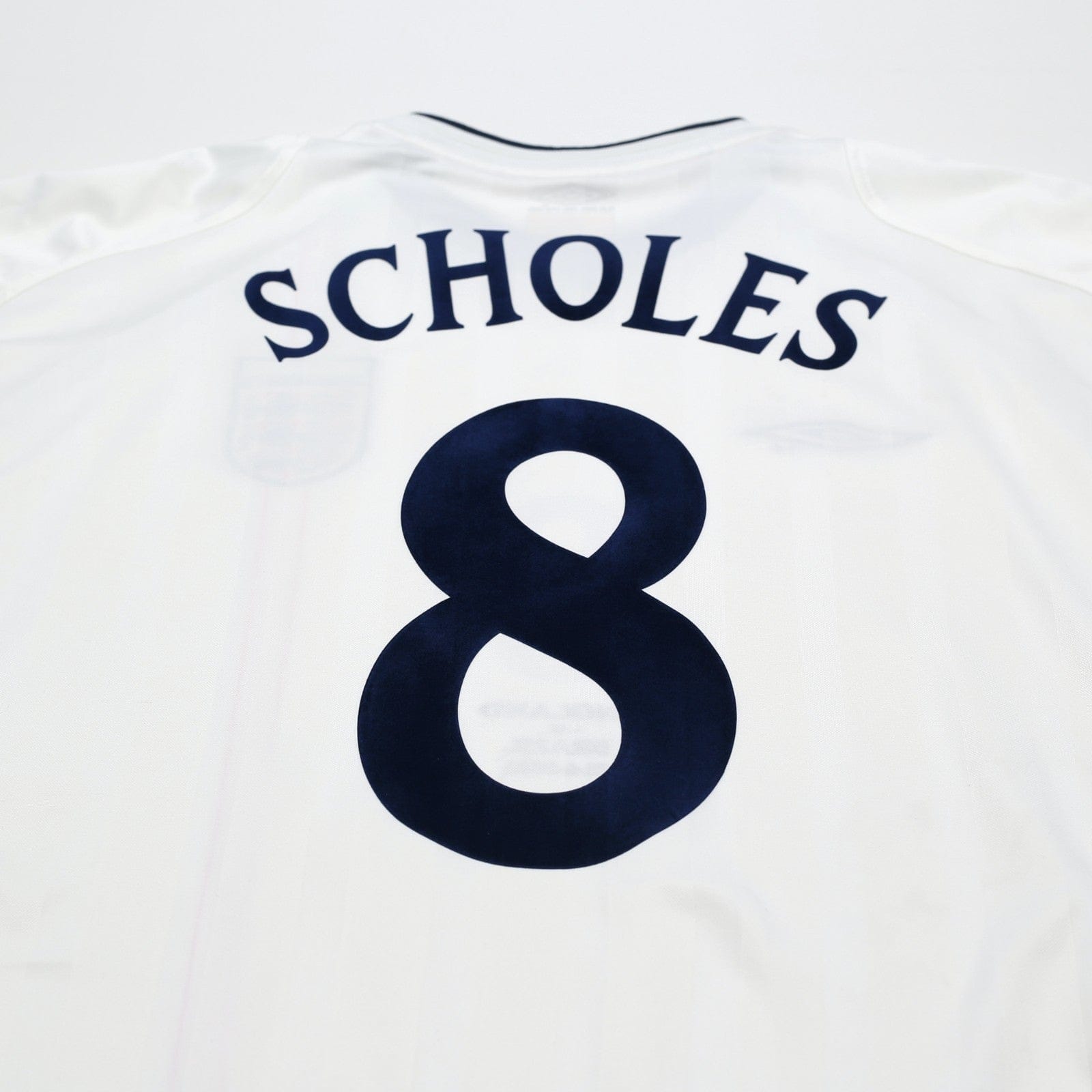 2001/03 Scholes #8 England Vintage Umbro Home Football Shirt XXL Brazil 2002 WC