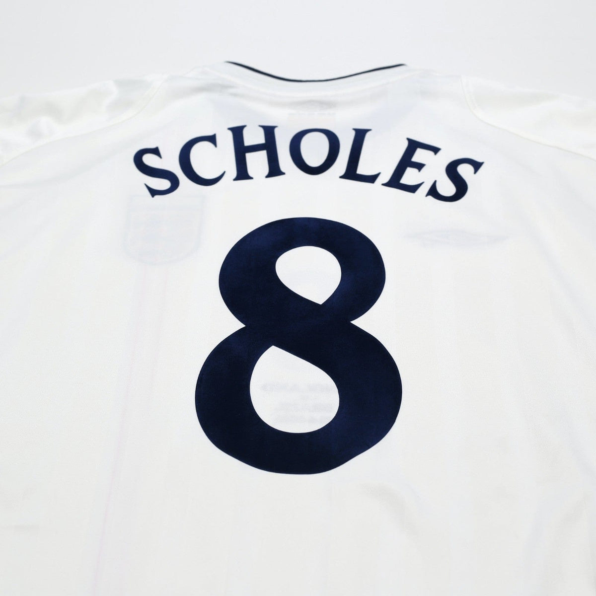 2001/03 Scholes #8 England Vintage Umbro Home Football Shirt XXL Brazil 2002 WC