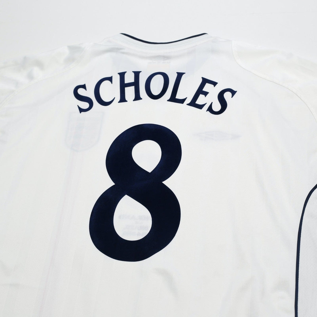 2001/03 Scholes #8 England Vintage Umbro Home Football Shirt XXL Brazil 2002 WC