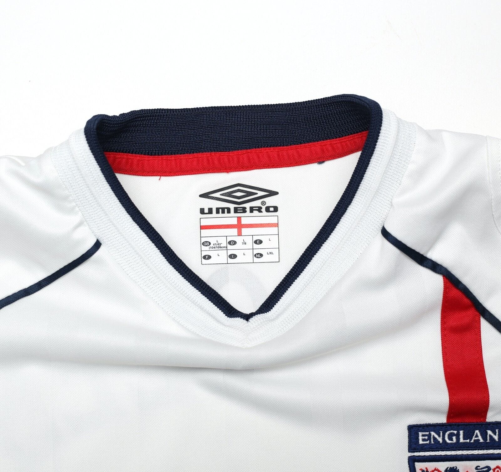 2001/03 SCHOLES #8 England Vintage Umbro Home Greece Football