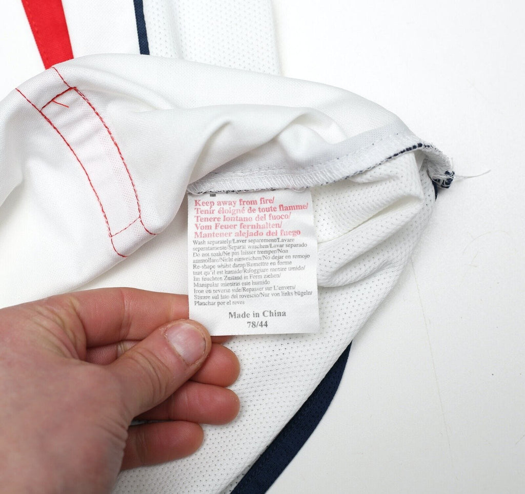 2001/03 SCHOLES #8 England Vintage Umbro Home Greece Football Shirt (L) WC 2002