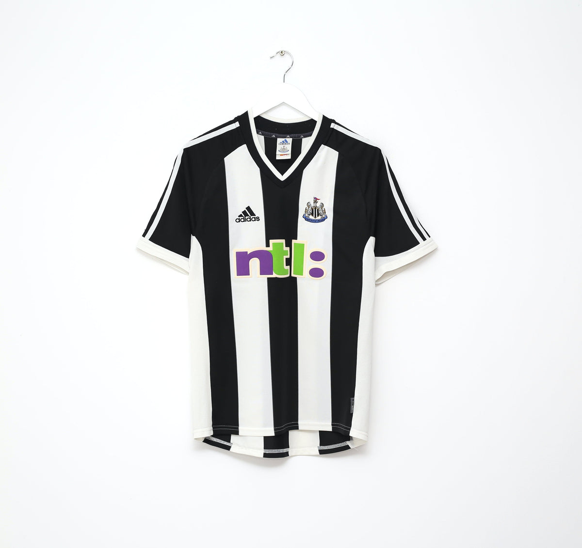 2001/03 SHEARER #9 Newcastle United Vintage adidas Home Football Shirt (S)