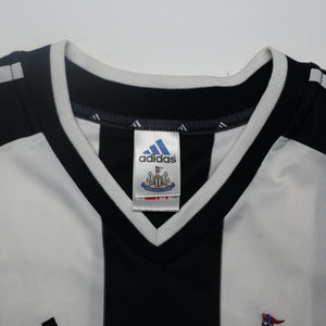 2001/03 Shearer #9 Newcastle United Vintage adidas L/S Home Football Shirt (L)