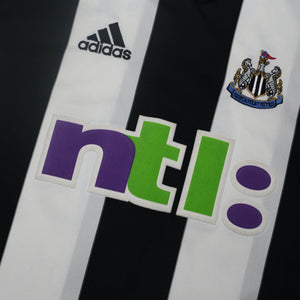 2001/03 Shearer #9 Newcastle United Vintage adidas L/S Home Football Shirt (L)
