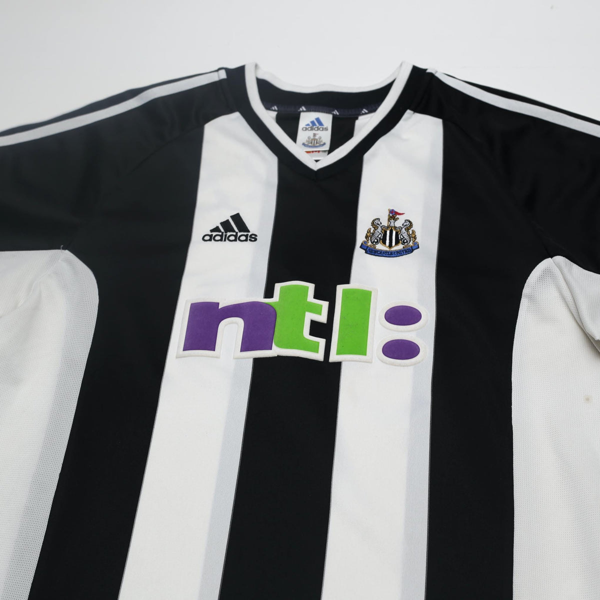 2001/03 Shearer #9 Newcastle United Vintage adidas L/S Home Football Shirt (L)