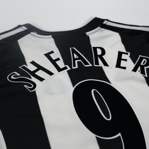 2001/03 Shearer #9 Newcastle United Vintage adidas L/S Home Football Shirt (L)