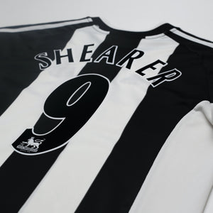 2001/03 Shearer #9 Newcastle United Vintage adidas L/S Home Football Shirt (L)