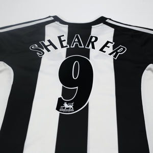 2001/03 Shearer #9 Newcastle United Vintage adidas L/S Home Football Shirt (L)
