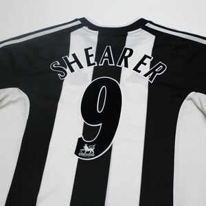 2001/03 Shearer #9 Newcastle United Vintage adidas L/S Home Football Shirt (L)