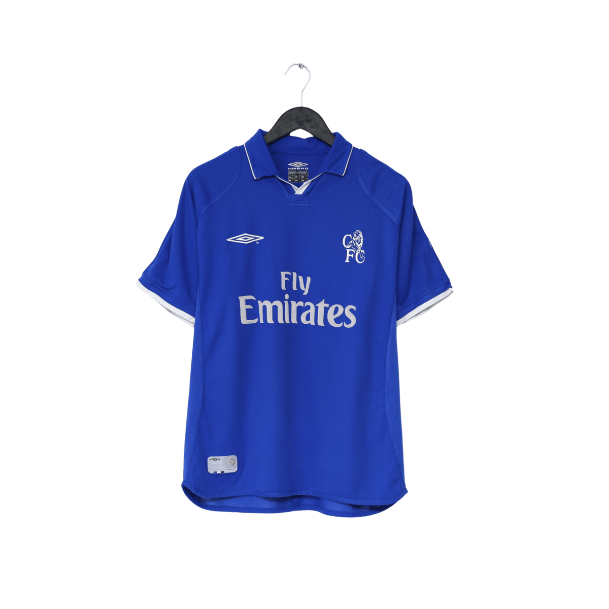 2001/03 ZOLA #25 Chelsea Vintage Umbro Home Football Shirt (M)