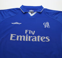 2001/03 ZOLA #25 Chelsea Vintage Umbro Home Football Shirt (M)
