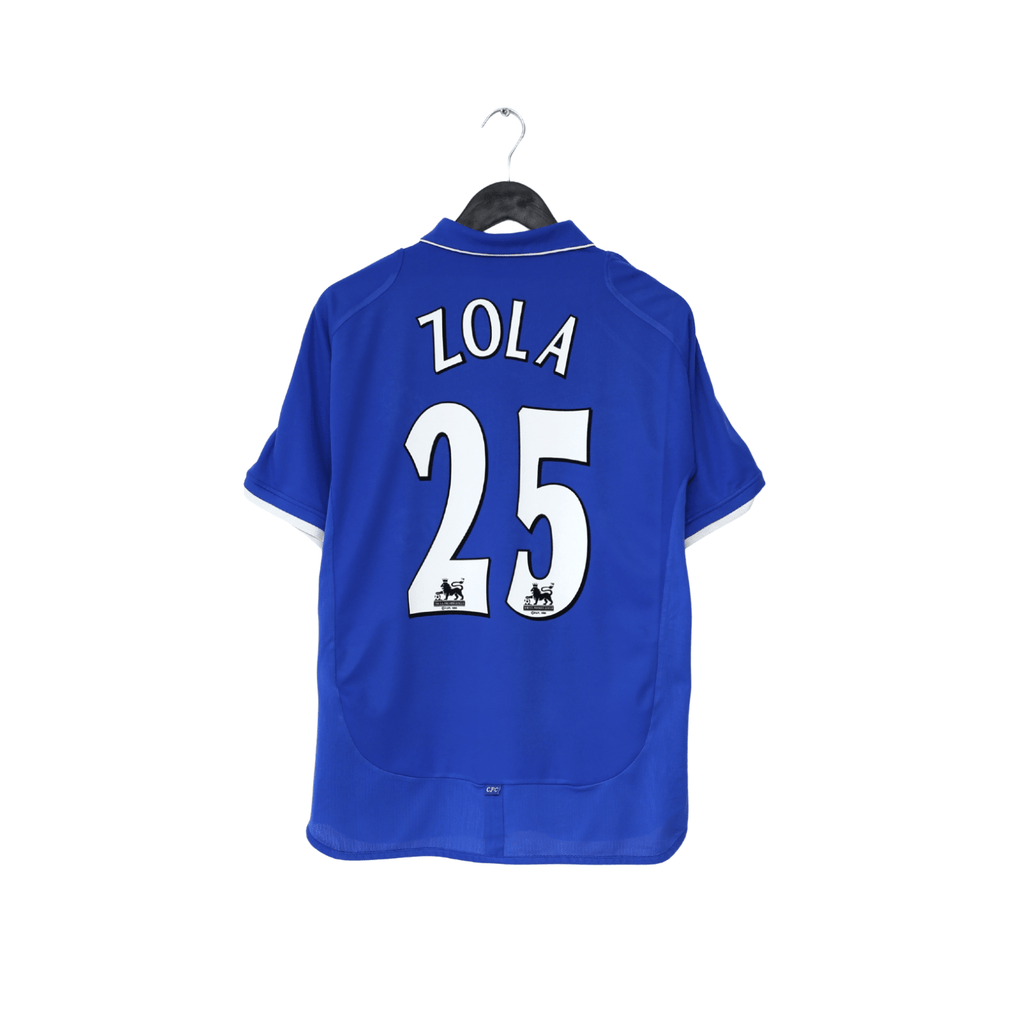 2001/03 ZOLA #25 Chelsea Vintage Umbro Home Football Shirt (M)