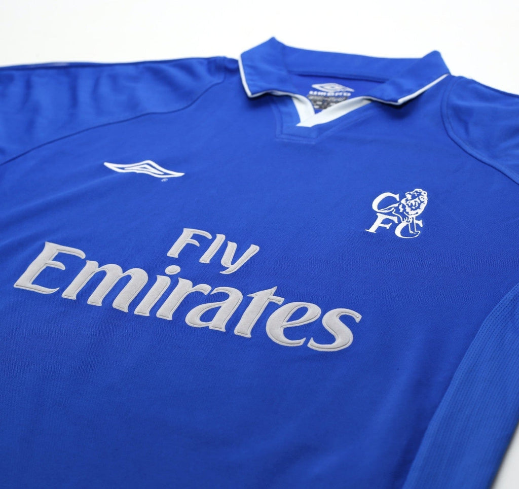 2001/03 ZOLA #25 Chelsea Vintage Umbro Home Football Shirt (M)