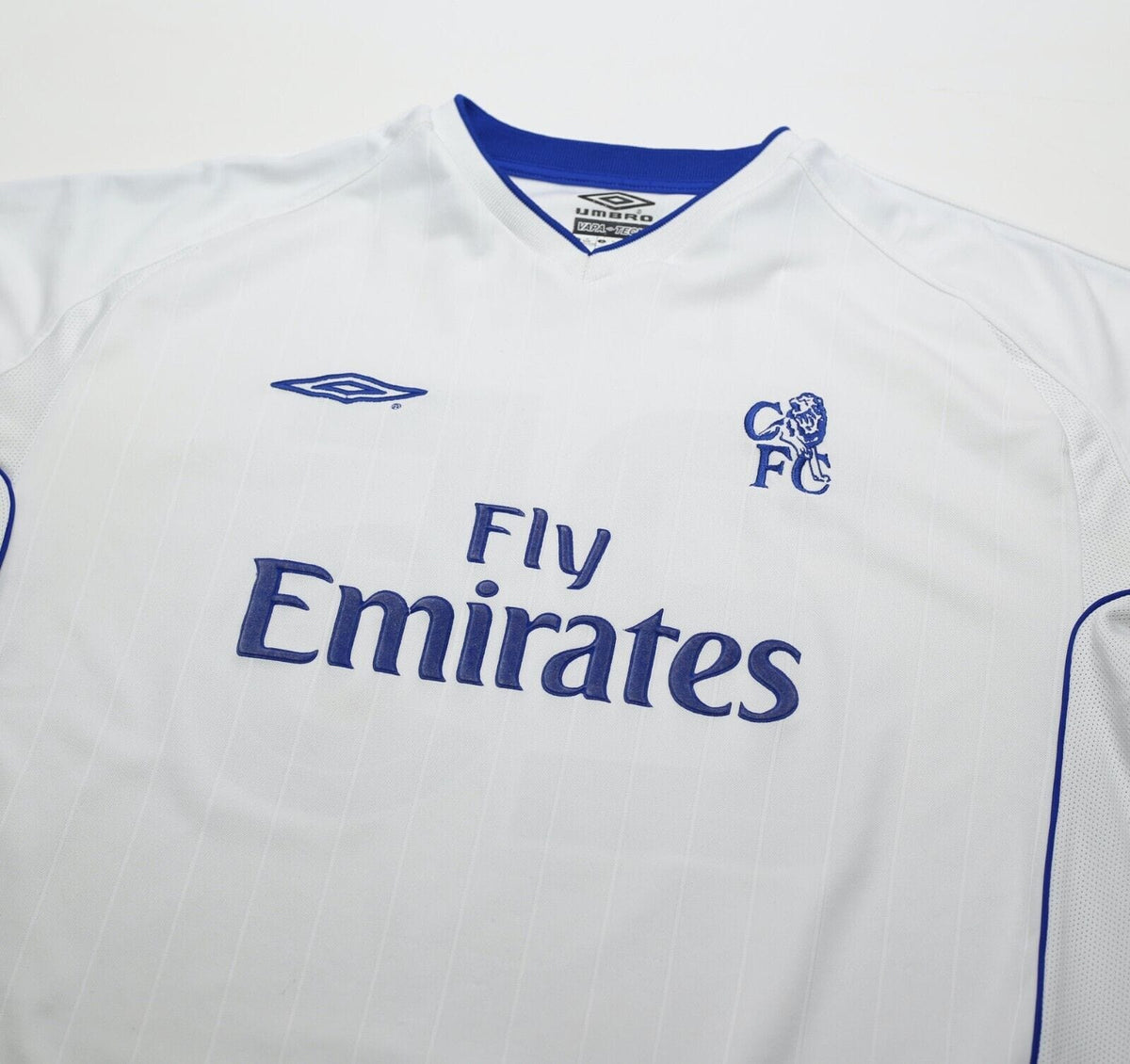 2001/03 ZOLA #25 Chelsea Vintage Umbro L/S UEFA CUP Away 3rd Football Shirt (XL)