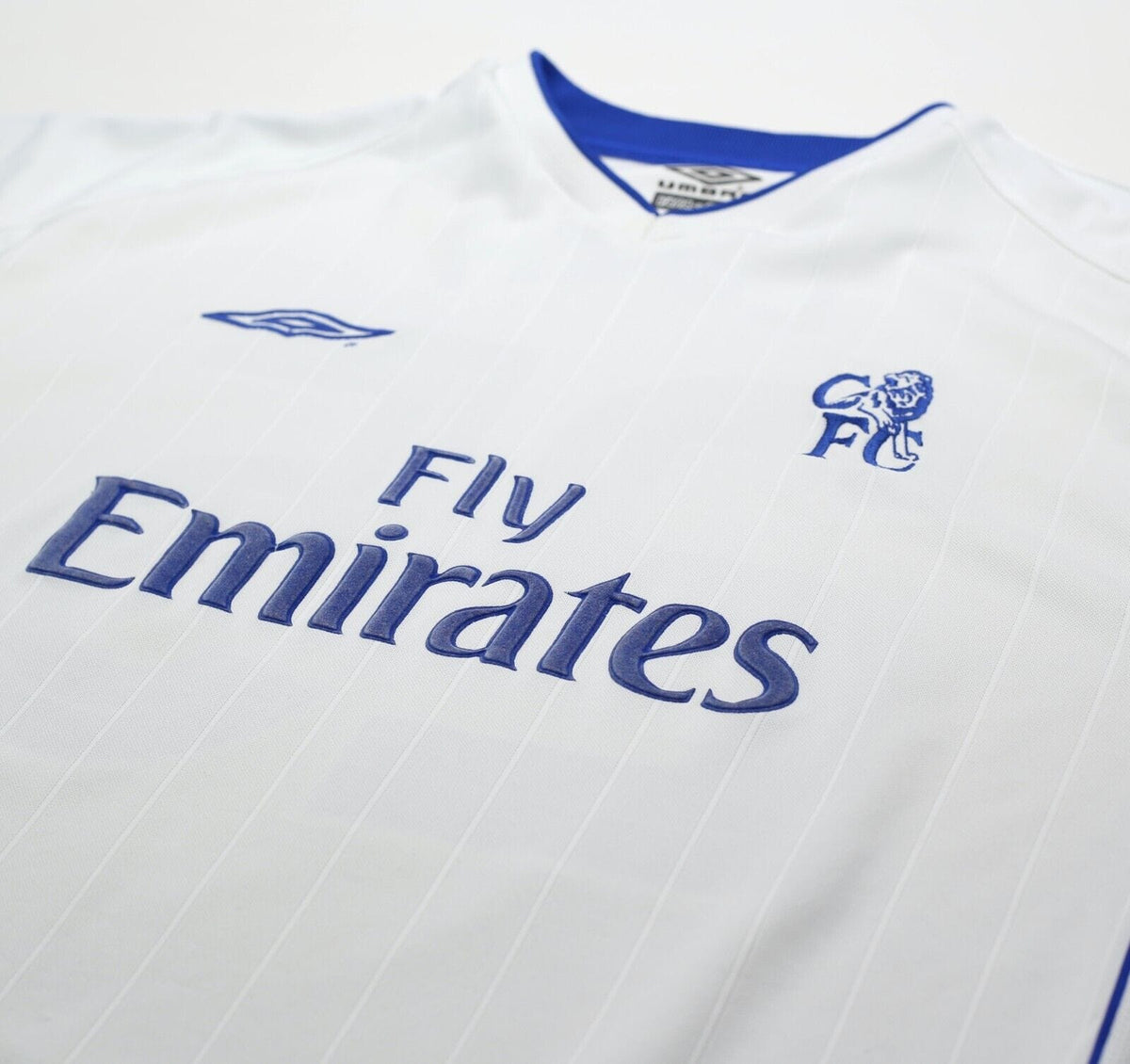 2001/03 ZOLA #25 Chelsea Vintage Umbro L/S UEFA CUP Away 3rd Football Shirt (XL)