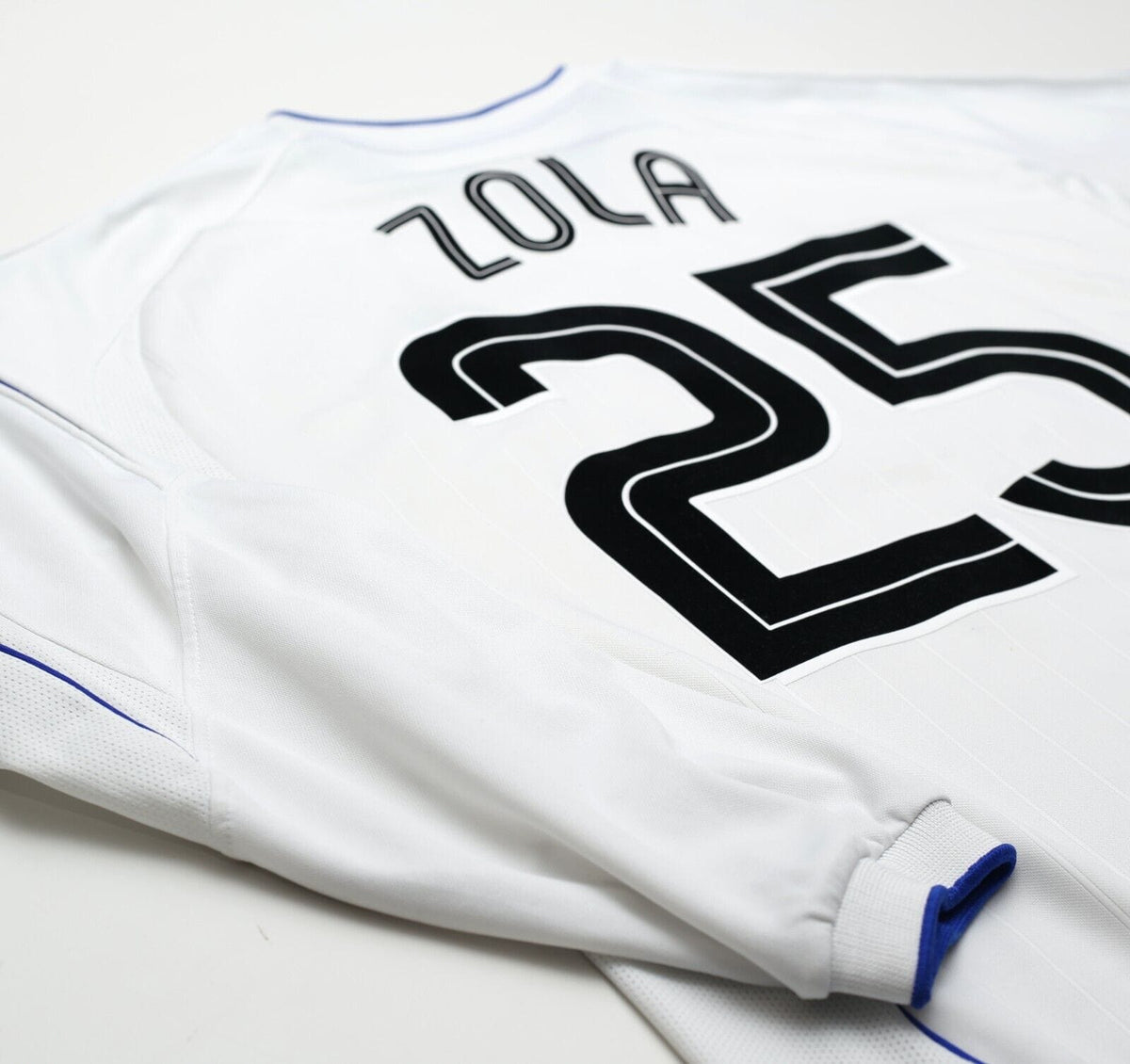 2001/03 ZOLA #25 Chelsea Vintage Umbro L/S UEFA CUP Away 3rd Football Shirt (XL)