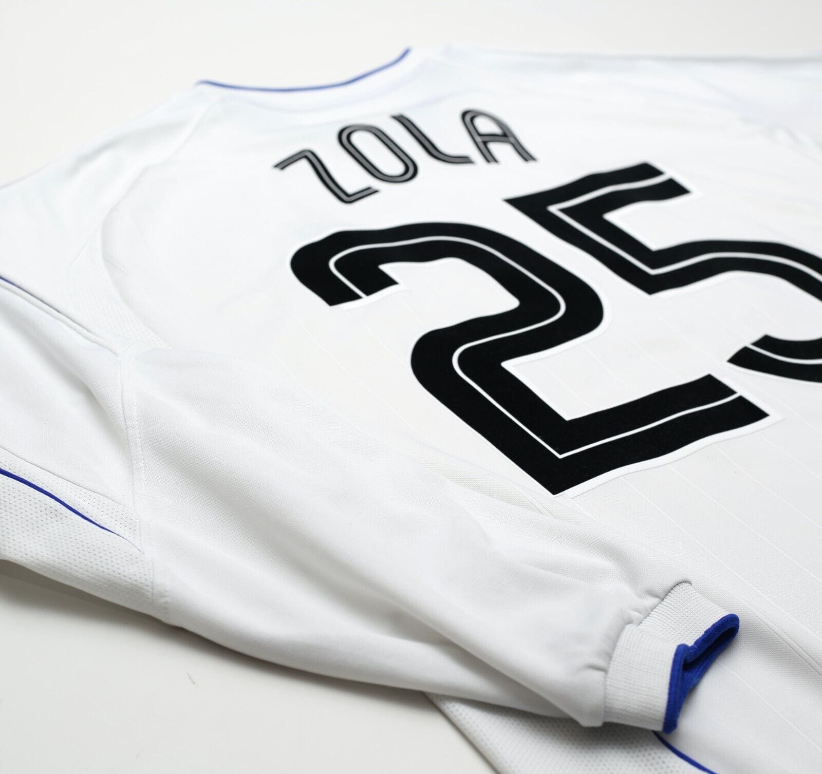 2001/03 ZOLA #25 Chelsea Vintage Umbro L/S UEFA CUP Away 3rd Football Shirt (XL)