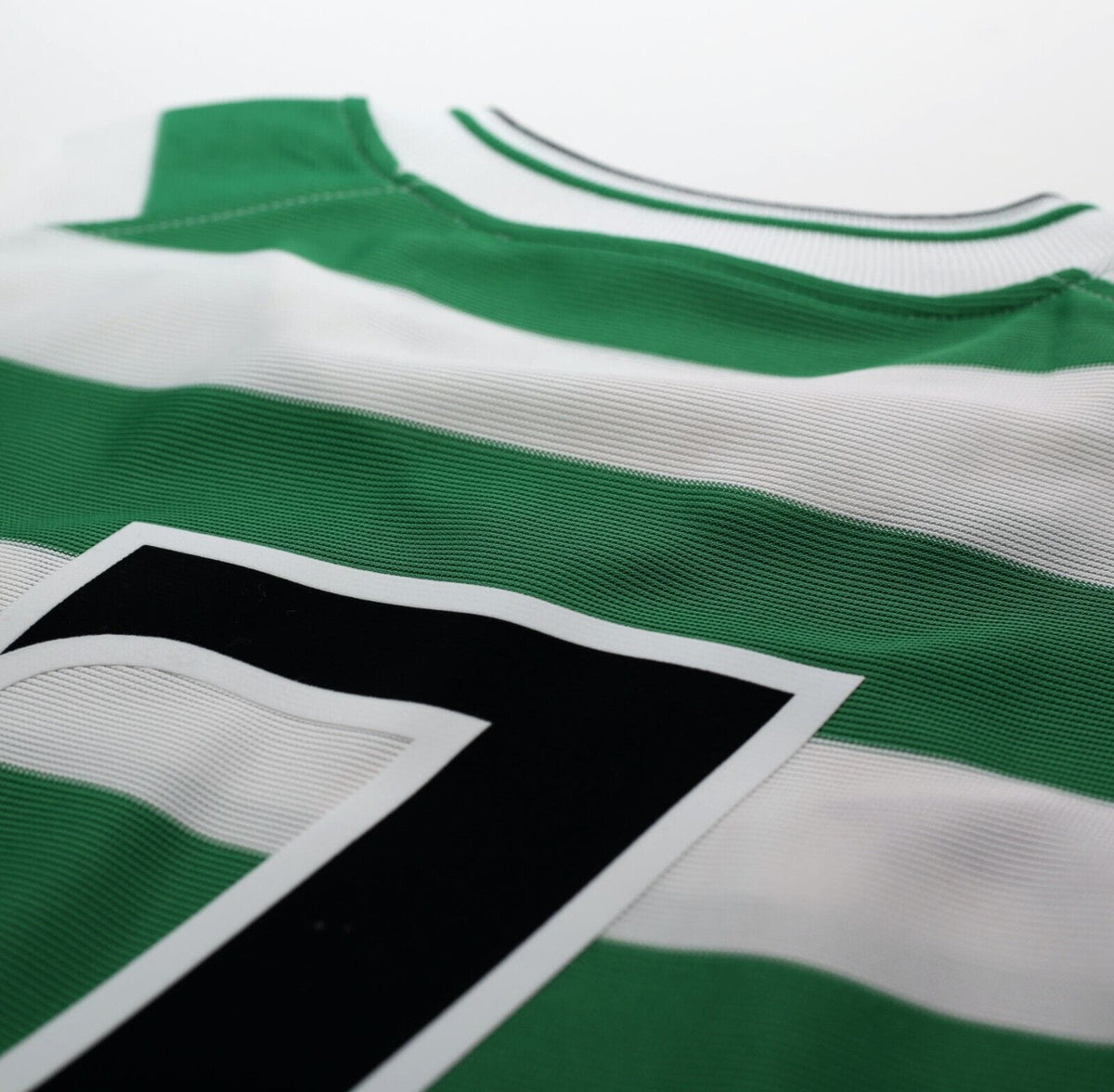 2001 LARSSON #7 Celtic Umbro Home Football Shirt (L) TOM BOYD TESTIMONIAL