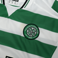 2001 Larsson #7 Celtic Vintage Umbro Home Football Shirt (S)