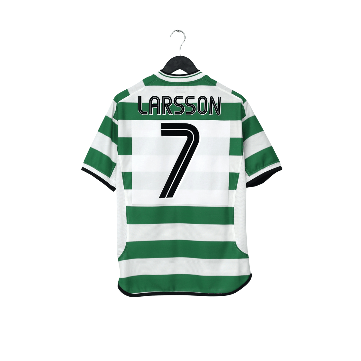 2001 Larsson #7 Celtic Vintage Umbro Home Football Shirt (S)