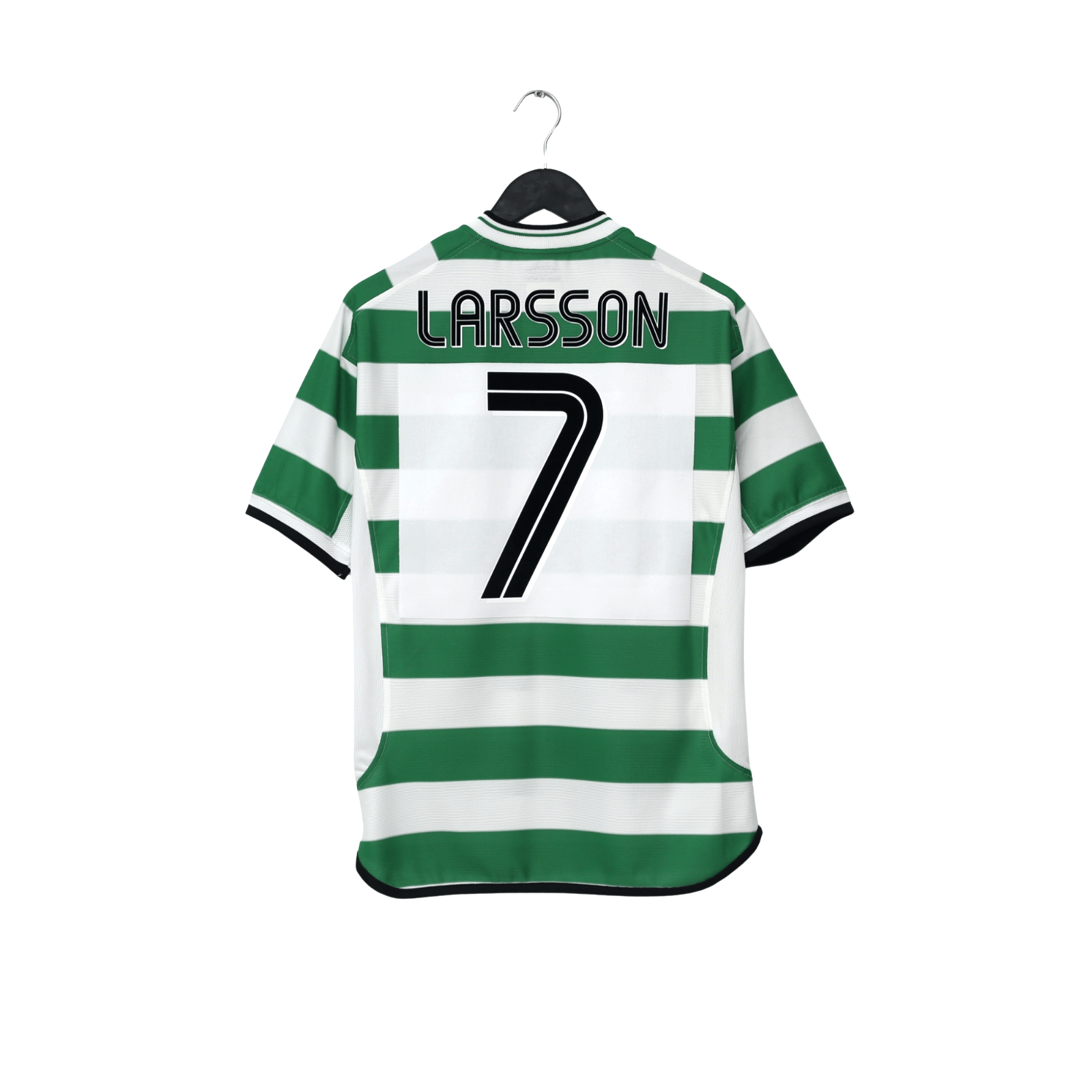 2001 Larsson #7 Celtic Vintage Umbro Home Football Shirt (S)