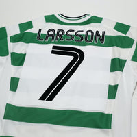 2001 Larsson #7 Celtic Vintage Umbro Home Football Shirt (S)