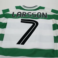 2001 Larsson #7 Celtic Vintage Umbro Home Football Shirt (S)