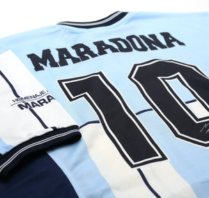 2001 MARADONA #10 Argentina Vintage FILA Testimonial Football Shirt (XL)