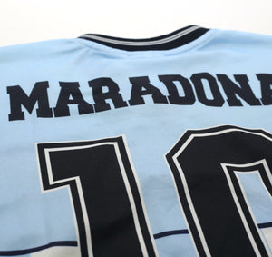 2001 MARADONA #10 Argentina Vintage FILA Testimonial Football Shirt (XL)
