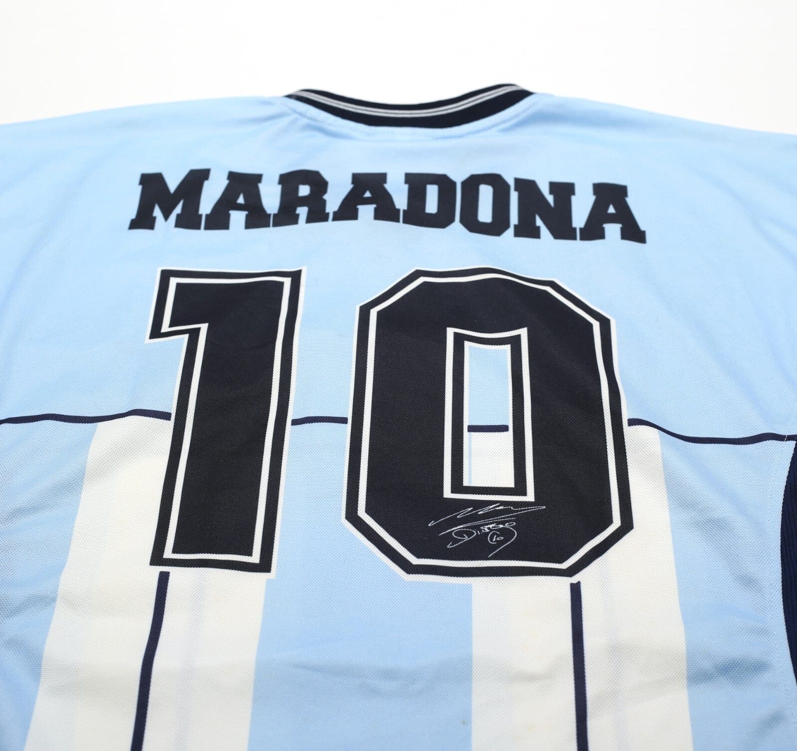 2001 MARADONA #10 Argentina Vintage FILA Testimonial Football Shirt (XL)