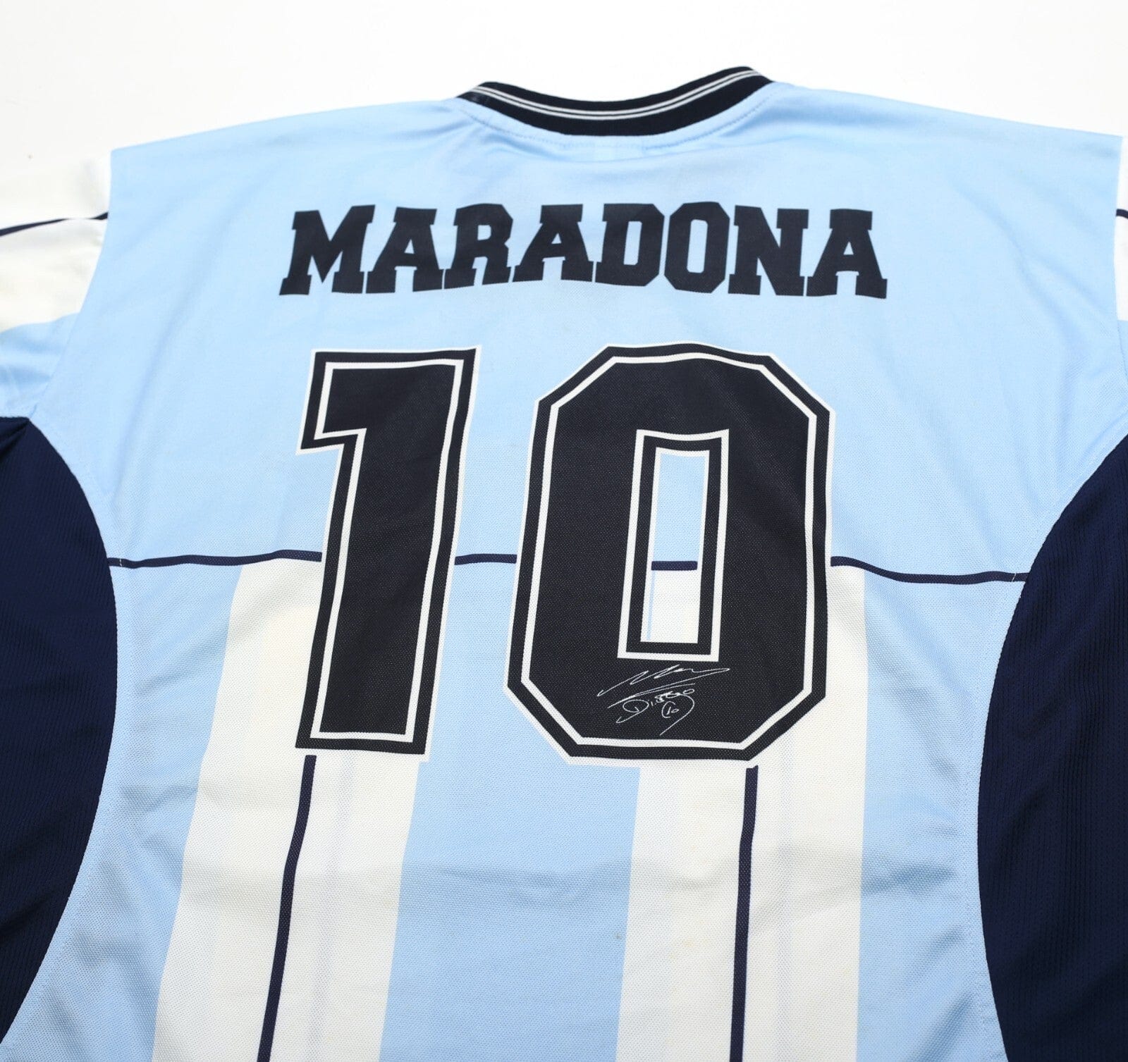 2001 MARADONA #10 Argentina Vintage FILA Testimonial Football Shirt (XL)