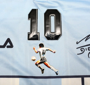 2001 MARADONA #10 Argentina Vintage FILA Testimonial Football Shirt (XL)