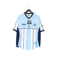 2001 MARADONA #10 Argentina Vintage FILA Testimonial Football Shirt (XL)