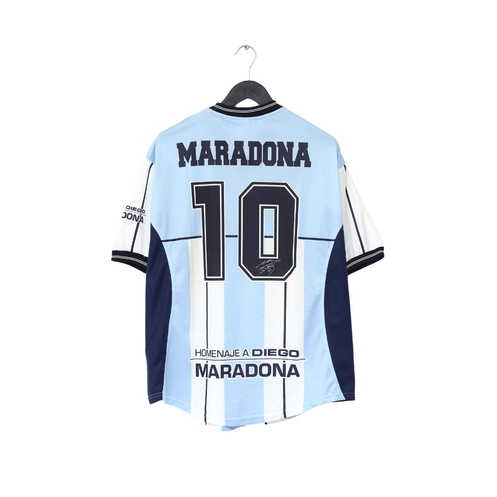 2001 MARADONA #10 Argentina Vintage FILA Testimonial Football Shirt (XL)