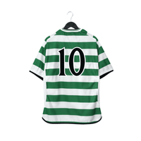 2001 Moravcik #10 Celtic Umbro Home Football Shirt (XL) Tom Boyd Testimonial