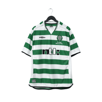2001 Moravcik #10 Celtic Umbro Home Football Shirt (XL) Tom Boyd Testimonial