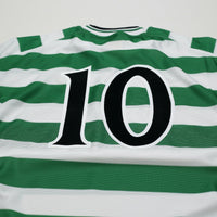 2001 Moravcik #10 Celtic Umbro Home Football Shirt (XL) Tom Boyd Testimonial