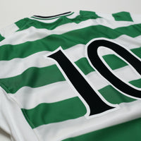 2001 Moravcik #10 Celtic Umbro Home Football Shirt (XL) Tom Boyd Testimonial