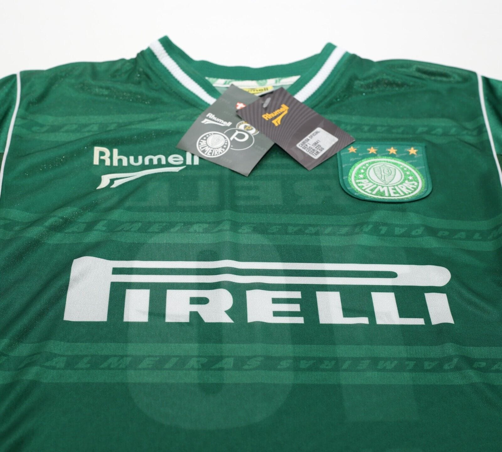 2001 PALMEIRAS #10 Vintage Rhumell Home Football Shirt Jersey (L) BNWT