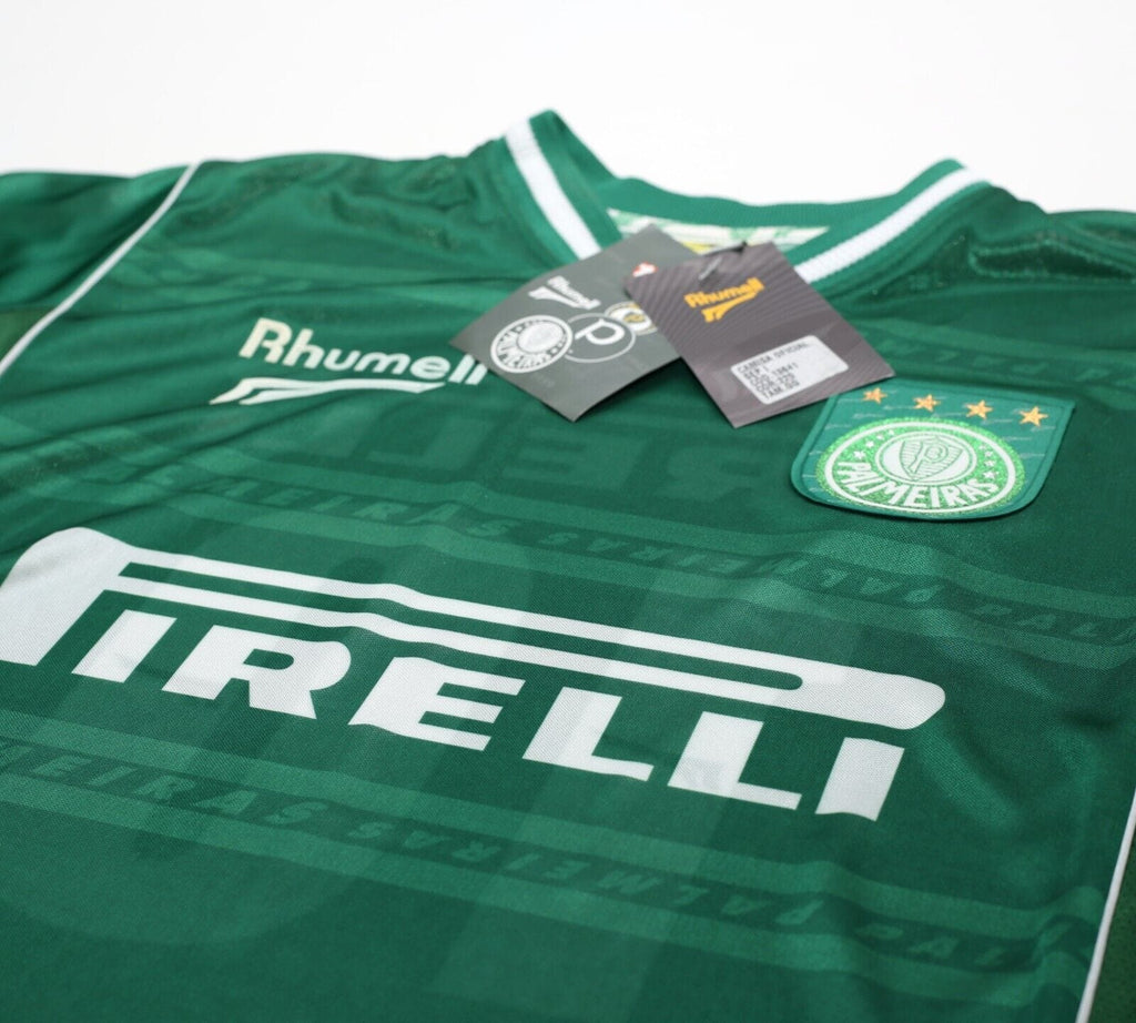 2001 PALMEIRAS #10 Vintage Rhumell Home Football Shirt Jersey (L) BNWT