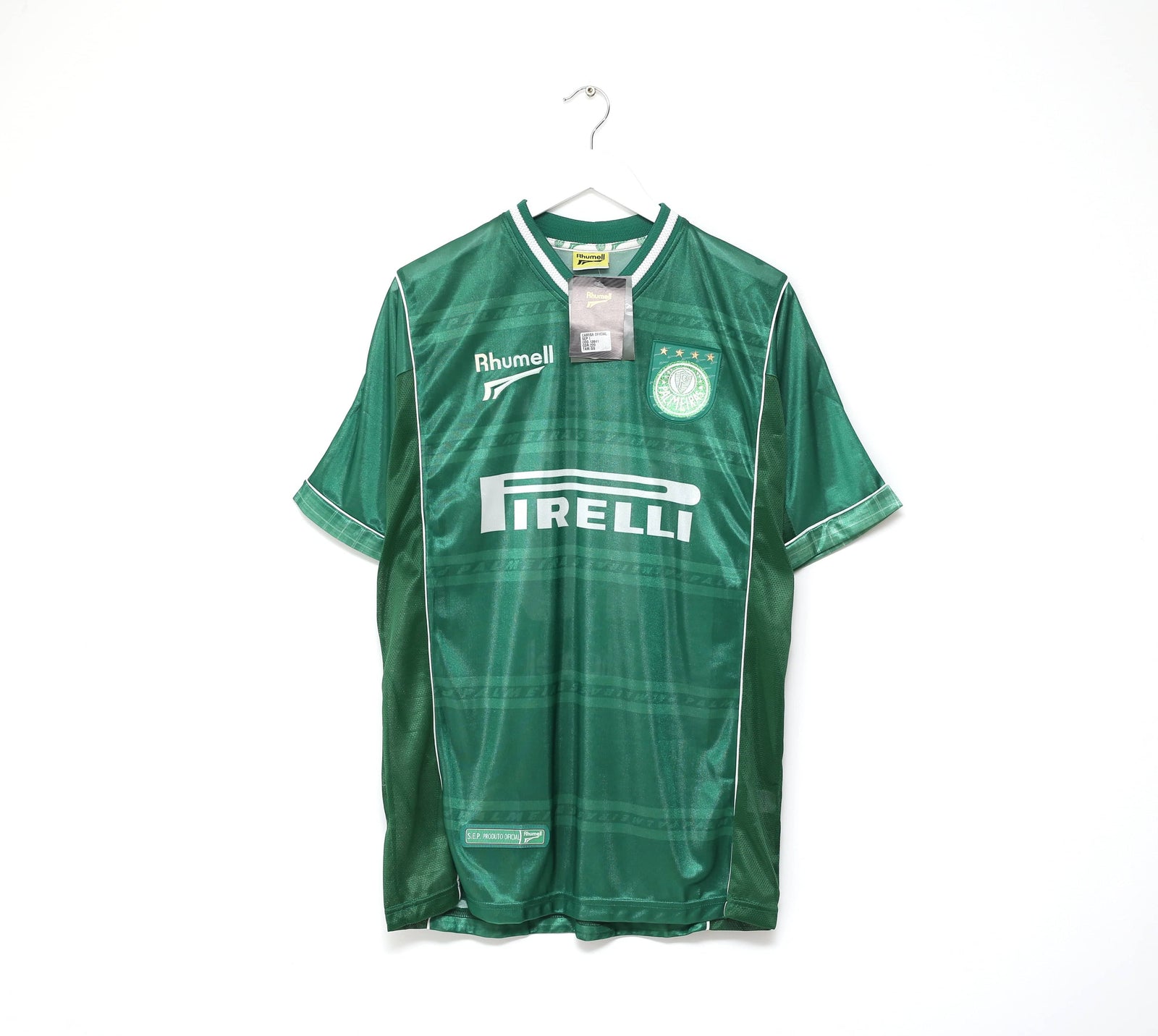 2001 PALMEIRAS #10 Vintage Rhumell Home Football Shirt Jersey (L) BNWT