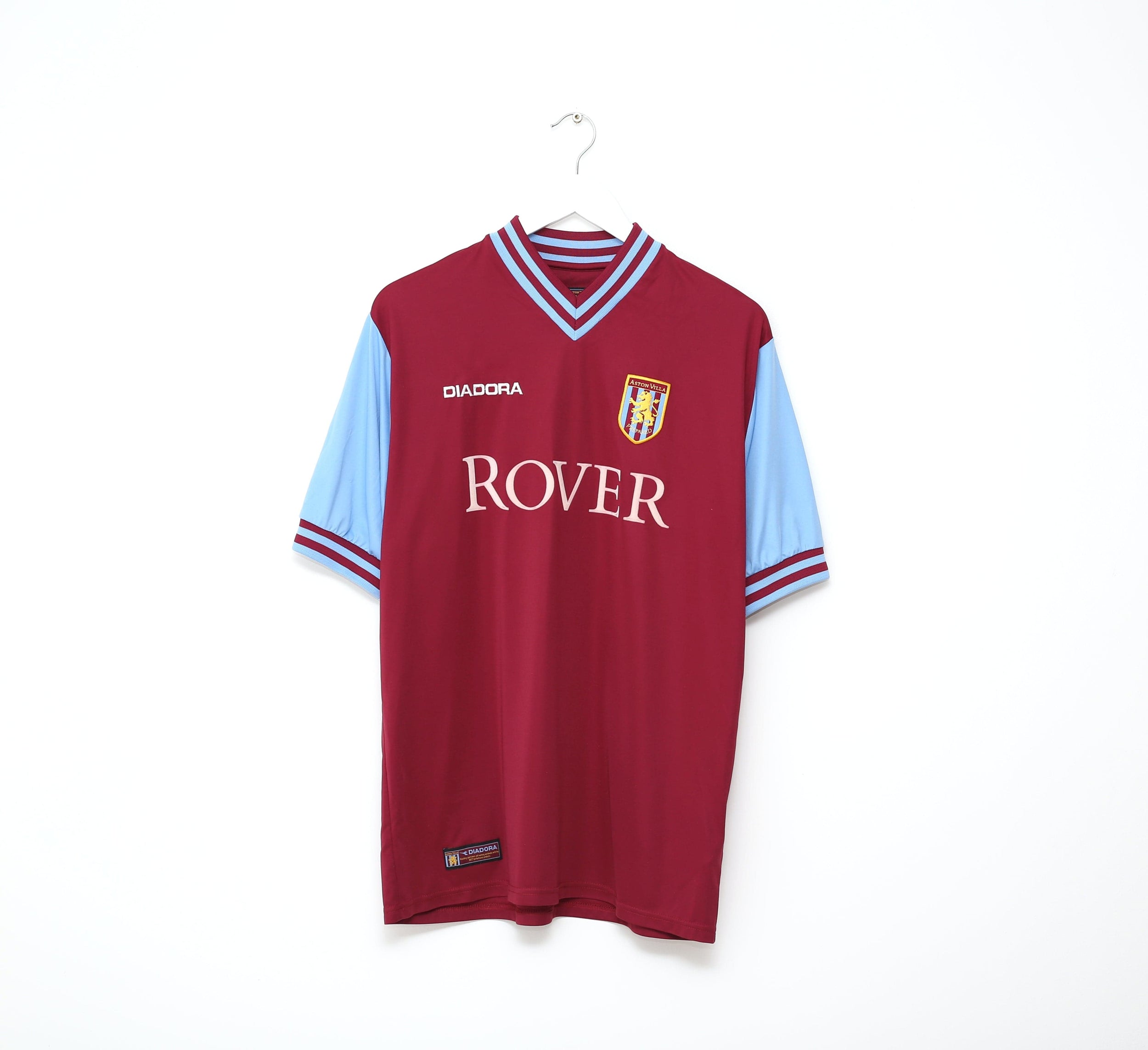 2002/03 ANGEL #8 Aston Villa Vintage Diadora Football Shirt Jersey (M) 38/40