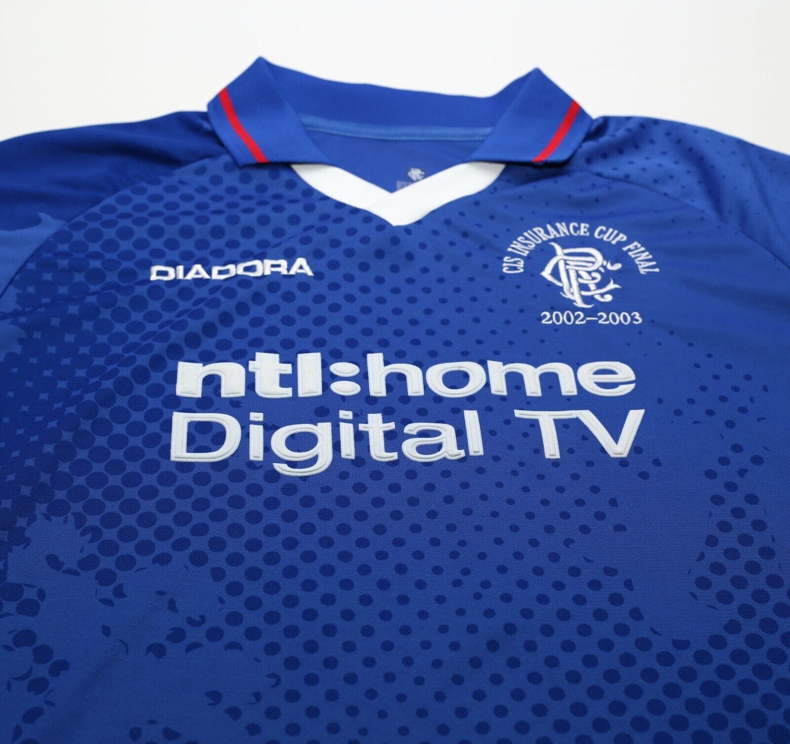 2002/03 ARTETA #8 Rangers Diadora CIS Cup Final Long Sleeve Football Shirt (XL)