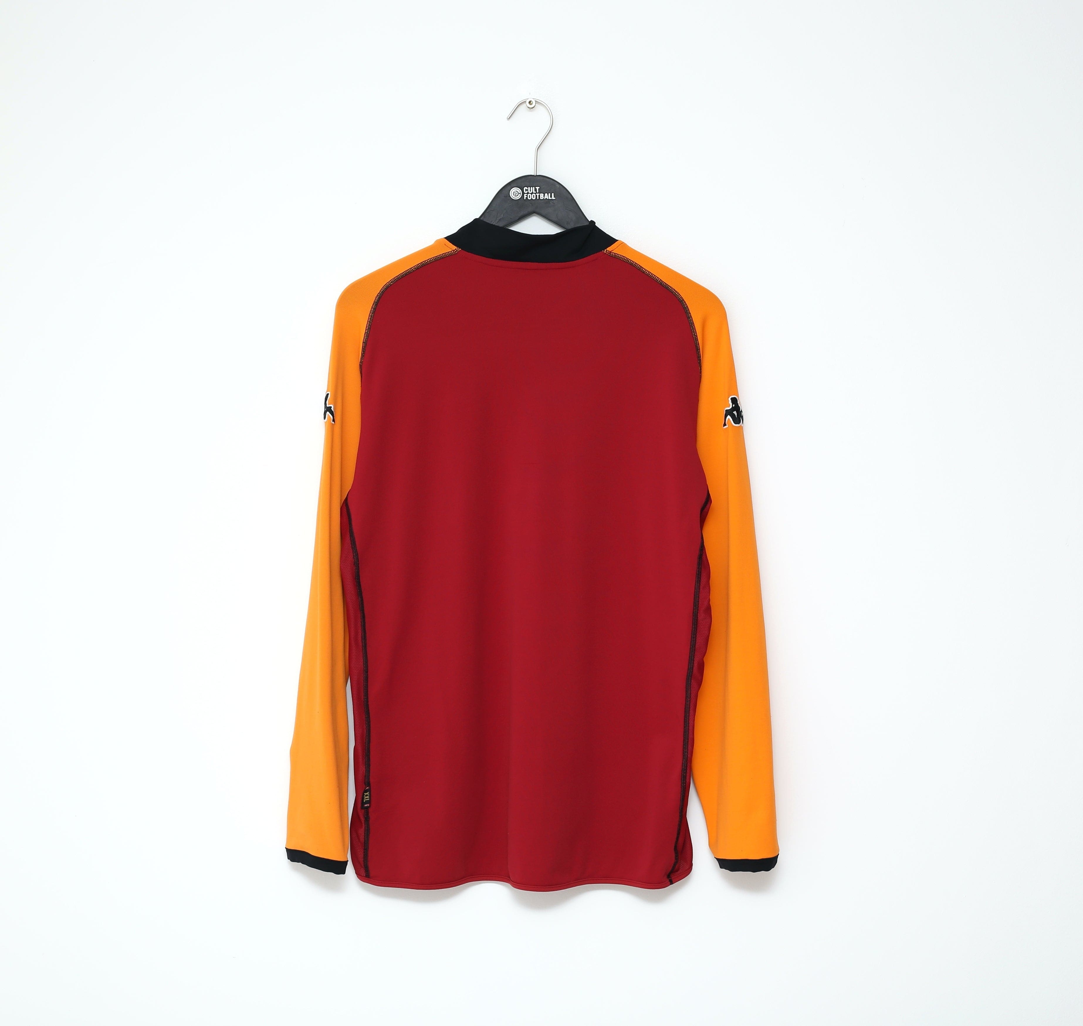 2002/03 AS ROMA Vintage UCL Kappa LS Football Shirt Jersey (L/XL