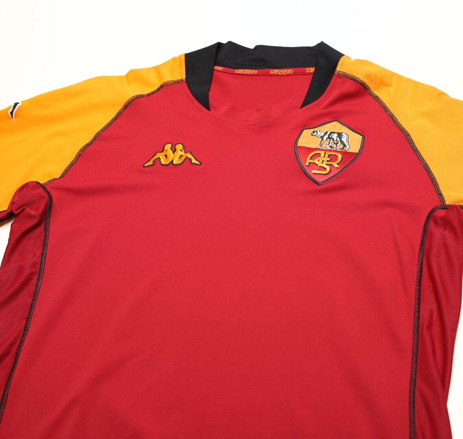 2002/03 AS ROMA Vintage UCL Kappa LS Football Shirt Jersey (L/XL