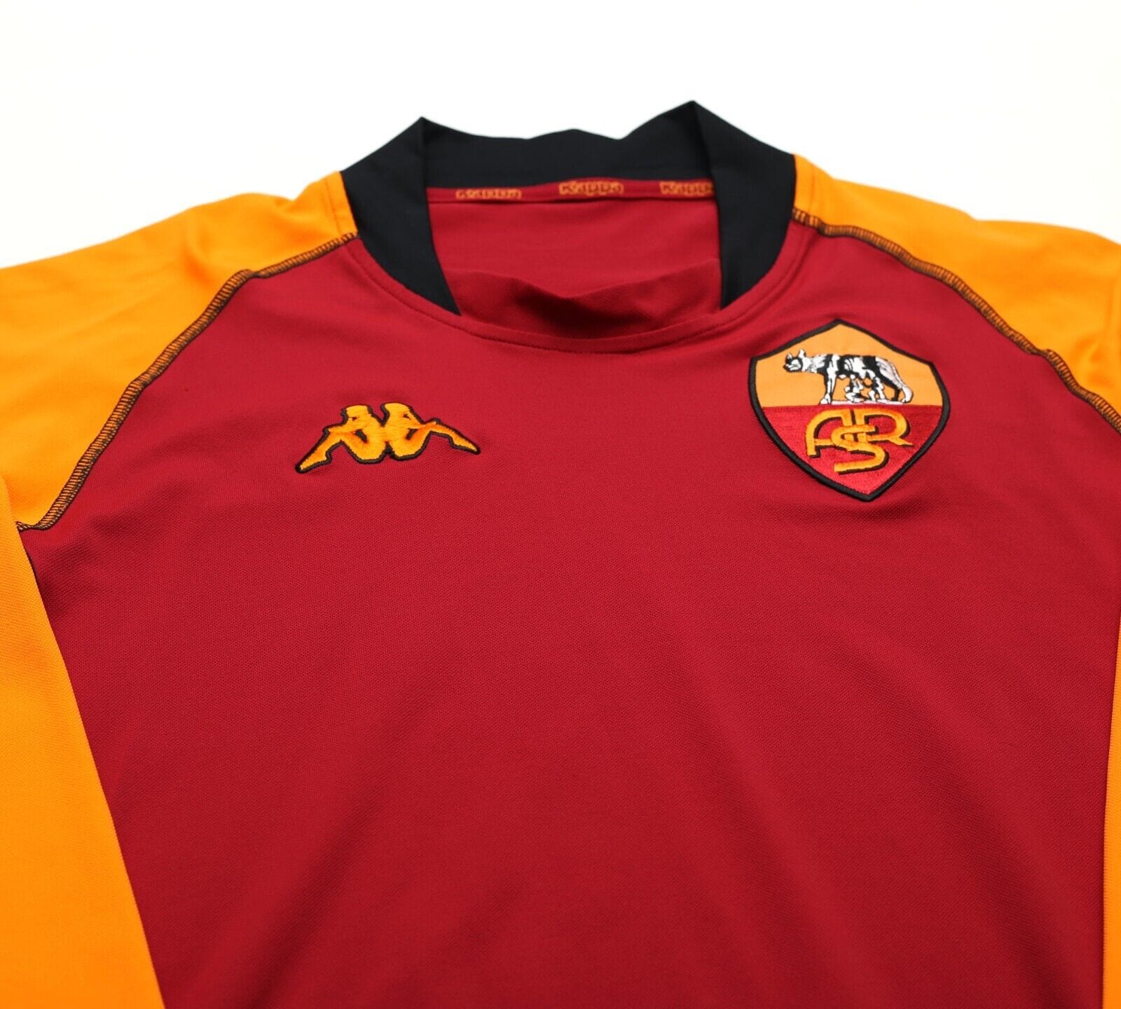 2002/03 AS ROMA Vintage UCL Kappa LS Football Shirt Jersey (L/XL) Tott