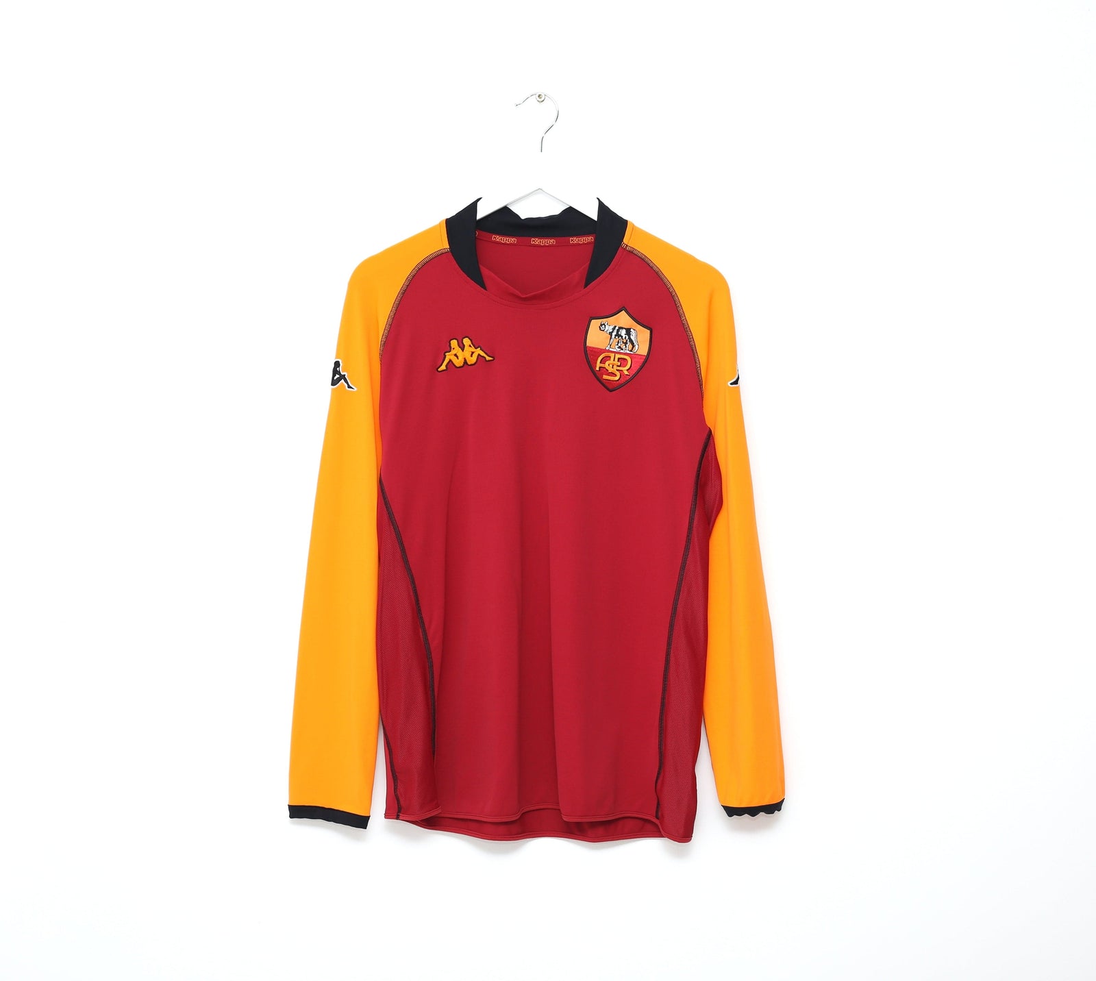 2002/03 AS ROMA Vintage UCL Kappa LS Football Shirt Jersey (L/XL) Totti Era
