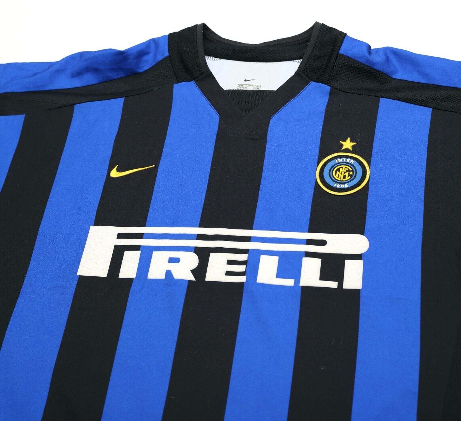 2002/03 BATISTUTA #19 Inter Milan Vintage Nike Home Football Shirt Jersey (L)